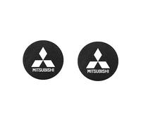 2pcs Car leather water Coasters, For Mitsubishi Outlander Drink Holders Anti Slip dust-proof High temperature resistant antifouling,A/Black