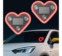 2PCS Car LED Ambient Light - Solar-Powered Heart-Shaped LED Neon Light, IP65 Waterproof, Switchable Modes, Romantic Car, Outdoor Decor, for Couples Gifts