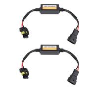2PCS Car LED Headlight Canbus Decoder and Anti Flickering Harness, Warning Error Fault Resistor for 9005 9006 9012 Bulbs, Plug and Play LED Error Free Problem Solver, Water