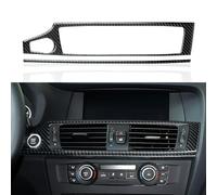 2pcs Car Medium Vent Nozzle Sticker Cover Carbon Fibre Decal Trim Compatible with X3 F25 (2011-2017) / X4 F26 (2014-2018) Interior Accessories