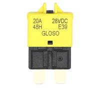 2pcs Car Motorcycle Truck Boat Marine Auto Accessories 5A 7.5A 10A 20A 25A DC 28V Manual Reset ATC Circuit Breaker Blade Fuse Parts Protected circuits (Color : Yellow)