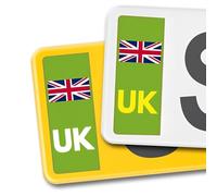 2pcs Car Number Plate Stickers,10.5 * 4CM Personalized and Creative Car Stickers Europe Roads Decoration Easy to Apply Decals Cars, Vans, Trucks The Best Gift for Car Enthusiasts. (Green)