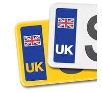 2pcs Car Number Plate Stickers,10.5 * 4CM Personalized and Creative Car Stickers Europe Roads Decoration Easy to Apply Decals Cars, Vans, Trucks The Best Gift for Car Enthusiasts. (Blue)