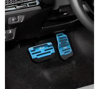 2PCS Car Pedal Covers, Non- Slip Automatic Transmission Pedal Covers Replacement Kit, Premium Aluminum Alloy Non-Slip Gas and Brake Pedals Covers Universal Car Accessories Fits Most Car (Blue)