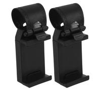 2pcs Car Phone Holder with Clamp for Steering Wheel Dashboard Black