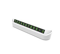 2Pcs Car Phone Number Card Temporary Parking Plate Telephone Park Stop Automobile Accessories Car-Styling for Parking(White)