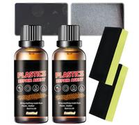 2Pcs Car Plastic Restorer,Black Trim Restorer,Coating Agent for Automotive,Black Plastic Trim Restorer,Bumper Restorers & Plastic Parts Refurbish Agent,Interior Plastic Revitalizing Coating Agent,50ml