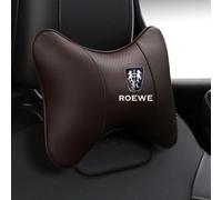 2PCS Car PU Leather headrest Neck Pillow, for Roewe I5/RX5/RX3/RX5 MAX/I6/350/360/550/950/RX8 iMAX8 Ei5 KLAVI Seat Head Cushion Adjustable Strap Head Neck Comfort Support Cushion,E