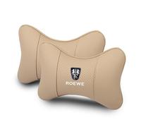 2PCS Car PU Leather headrest Neck Pillow, for Roewe I5/RX5/RX3/RX5 MAX/I6/350/360/550/950/RX8 iMAX8 Ei5 KLAVI Seat Head Cushion Adjustable Strap Head Neck Comfort Support Cushion,D