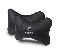 2PCS Car PU Leather headrest Neck Pillow, for Roewe I5/RX5/RX3/RX5 MAX/I6/350/360/550/950/RX8 iMAX8 Ei5 KLAVI Seat Head Cushion Adjustable Strap Head Neck Comfort Support Cushion,A