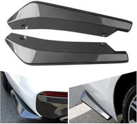 2Pcs Car Rear Bumper Lip Diffuser for BMW 1 Series 2 Series 3 Series 4 Series 6 Series 8 Series,Style Rear Bumper Fin Canard Splitter Diffuser Spoiler Lip,Wrap Angle Spoiler,B/Carbon Fiber