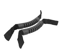 2pcs Car Rear Seat Handle Grip Black Nylon for Wrangler & Wrangler Unlimited JK 2007-2018 Adjustable Vehicle Headrest Safety Accessory