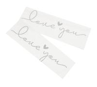 2pcs Car Rear View Mirror Decals, PET Adhesive Decorative Stickers | White Finish, Easy Application, Long Time Using, for Car Rearview Mirror and Makeup Mirror