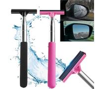 2pcs Car Rear View Mirror Wipersqueegee,Car Side Miirror Squeegee,Car Squeegee Mini,Retractable Rear-View Mirror Wiper,Multifunctional Window Squeegee,Telescopic Cleaning Tool for Mirror,Wiper Cleaner