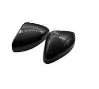 2PCS Car Rear View Side Wing Mirror Replacement Cover Cap For Ford For Fiesta MK8 2018 2019 2020 2021 2022 2023 2024 Left & Right Rearview Mirror Cover(Carbon Fiber Look)