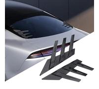 2PCS Car Rear Windshield Side Spoiler, Compatible with Kia Ceed ProCeed, Rear Wing Trim Side Vents Window Louvers Exterior,1-Glossy Black