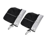 2pcs Car Rearview Mirror Cover Black Oxford Cloth Dustproof Protective