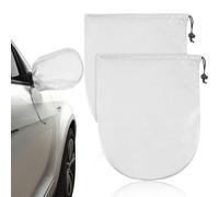 2pcs Car Rearview Mirror Covers Silver Oxford Cloth Protection Set