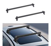 2Pcs Car Roof Bars | General Car Roof Rack Rail Cross Bars | Aluminum Crossbar 2 keys | Non-invasive installation | Max load : 75 kg | Travel Accessories for most 4-door passenger cars