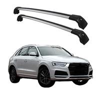 2Pcs Car Roof Rack Cross Bars for Audi Q3 5 SUV 2011-2018, Aluminium Top Side Rail Bar Roof Rail Rack Crossbars Cross Bar,B-Silver black