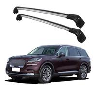 2Pcs Car Roof Rack Cross Bars for Lincoln Aviator 2018-2022, Aluminium Top Side Rail Bar Roof Rail Rack Crossbars Cross Bar,B-Silver black