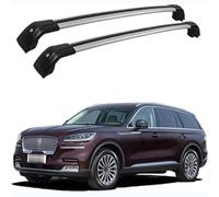 2Pcs Car Roof Rack Cross Bars for Lincoln Aviator 2018-2022, Aluminium Top Side Rail Bar Roof Rail Rack Crossbars Cross Bar,B-Black-silver