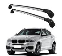 2Pcs Car Roof Rack Cross Bars for X6 X6M 2014-2019, Aluminium Top Side Rail Bar Roof Rail Rack Crossbars Cross Bar,B-Silver black