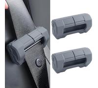 2PCS Car Seat Belt Buckle Covers, Anti-Scratch Silicone Seat Belt Clip Protector Universal Fit for BMW, Audi, Ford, Soft & Durable Baby Safe Car Accessories (Grey)
