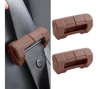 2PCS Car Seat Belt Buckle Covers, Anti-Scratch Silicone Seat Belt Clip Protector Universal Fit for BMW, Audi, Ford, Soft & Durable Baby Safe Car Accessories (Orange)
