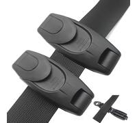 2Pcs Car Seat Belt Clip Adjuster - Universal Seat Belt Clip for Adults Kids - Vehicle Seatbelt Adjuster for Women Men - Shoulder Neck Strap Positioner Lock Clips for Comfortable Safe Driving(Black)