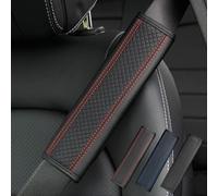 2PCS Car Seat Belt Cover for Opel Corsa F 2020-2023 2024, Breathable Leather Soft Harness Pad Protect Your Neck and Shoulder Compatible with Cars,Red