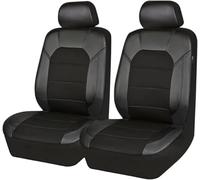 2Pcs Car Seat Covers for Bmw X5 E53 E70 F15 G05 / X6 E71 F16 G06 / X7 G07, Leather NonSlip Front Protectors Comfortable Breathable Front Seat Covers,Black