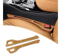 2Pcs Car Seat Gap Filler for Audi A1 A2 A3 Sportback A1 8KX A2 A3 8P, Seat Sealing Plug Strip Fill Drop Blocker Leak Proof Gaps Between Seat And Console Accessoire,E/Light-Brown