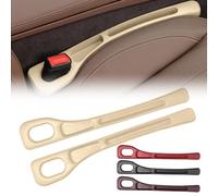 2PCS Car Seat Gap Filler Organiser, 2025 New Car Interior Accessories Universal Side Gap Filler, Vehicle Boot Organiser, Mounted Leak Proof Filling Strip, Storage for Seats Filler (Beige)