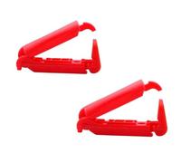 ISKIP 2Pcs Car Seat Safety Belt Clips, Chest Buckle for Car Safety Seat or Baby Chair, Anti Escape Harness Clips for Kids (Red)