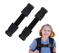 2PCS Car Seat Safety Clips - Anti Escape Car Seat Strap - Nylon Belt Clip for Child Seat - Secure & Adjustable Car Seat Buckle - Travel Safety Accessory (Black)
