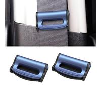 2PCS Car Seatbelt Adjuster, Shoulder Strap Adjuster, Seat Belt Clips for Adults/Kids, Car Shoulder Neck Protector, Strap Positioner, Universal Seatbelt Locator Retainer for Car, SUV, Truck (Blue)