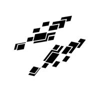 2Pcs Car Side Door Stickers Racing Lattices Style Vinyl Universal Decal Auto Tuning Accessories, For BMW Audi Volvo Tesla Benz VW
