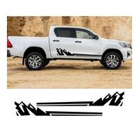 2PCS Car Side Door Striped Stickers Mountain Pattern Vinyl Decals Self-Adhesive Auto Body Styling Decoration Sticker Accessories