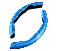 2Pcs Car Steering Wheel Cover for MG3 MG4 EV MG5 MG6 MG HS MG Marvel R MG ZS, Carbon Fiber Pattern Steering Wheel Grip Covers Segmented Anti-slip Accessories,D/Blue1