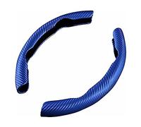 2Pcs Car Steering Wheel Cover for Se-at Ibiza Leon Cupra FR Arona Ateca Tarraco, Anti-Skid Segmented Steering Wheel Carbon Fiber Grip Covers Auto Accessories,B/Blue