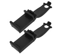 2pcs Car Steering Wheel Phone Holder with Clamp, Black Plastic Stand