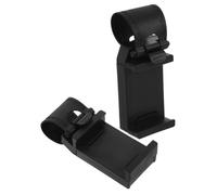 2pcs Car Steering Wheel Phone Holder with Clamp for Safe Driving Black