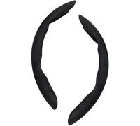 2Pcs Car Steering Wheel Protective Cover For Audi TT (2 Seats) Roadster MK2 2007-2014, Segmented Non-Slip Stretch Breathable Car Accessories All Seasons Suede,Suede Black