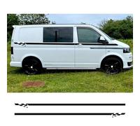 2PCS Car Stickers, for VW Transporter T4 T5 T6 Camper Van Side Racing Stripes Graphics Vinyl Decals Auto Body Decals Racing Stripe Accessories