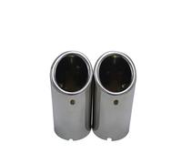 2pcs Car Styling End Pipes Accessories Exhaust Pipe Muffler Tip Cover For A4 B8 A3 8V 8P A1 Q5 A5 QAQMHVCVB(2pcs Silver)