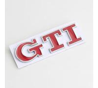 2Pcs Car Styling Logo Emblem for VW GTI,Waterproof Adhesive Rear Trunk Badge Upgrade Exterior Car Decor Sticker,Red