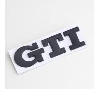 2Pcs Car Styling Logo Emblem for VW GTI,Waterproof Adhesive Rear Trunk Badge Upgrade Exterior Car Decor Sticker,Black-A
