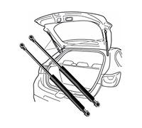 2Pcs Car Tailgate Support Rod for H-onda Civic Mk9 IX Hatchback FK 2012-2021, Struts Tailgate Boot Trunk Gas Spring, Trunk Spring Support Rod Car Boot Gas Springs Hood Lift Struts