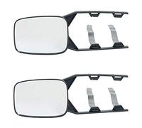 2pcs Car Towing Mirror, TOTMOX Caravan Trailer Extension Towing Dual Glass External Mirrors Long Arm Wing Mirrors Glass ABS Black